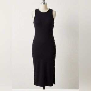 Steve Madden Black Asymmetrical Dress with Grommet Detail